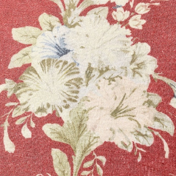 Floral Red Throw Pillow - Picture 4 of 7